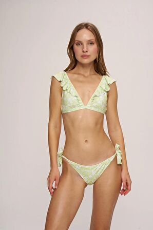 Derek Volanlı Üçgen Bikini Üst