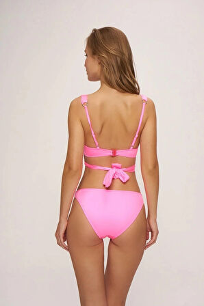 Double Dolgulu Belden Bağlamalı Bikini