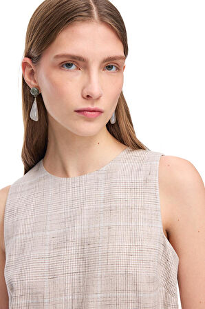 Perspective Diones Elbise 3895-Bej