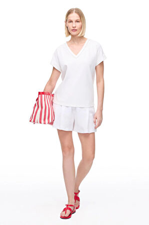 Perspective Makis T-Shirt 0286-Beyaz