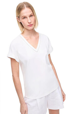 Perspective Makis T-Shirt 0286-Beyaz