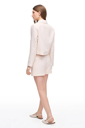 Perspective Hinas Şort 0307-Pudra