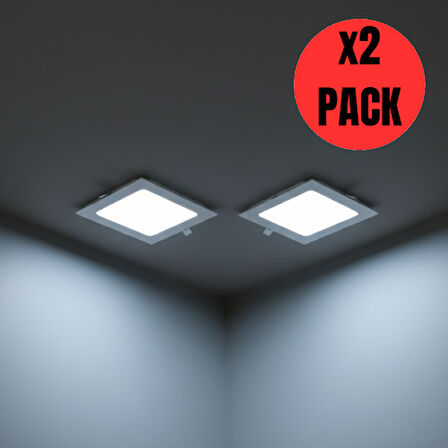 Kendal KDL412 Slim Kare LED Panel Spot Gömme 12W 1020 Lümen -Beyaz-6500K