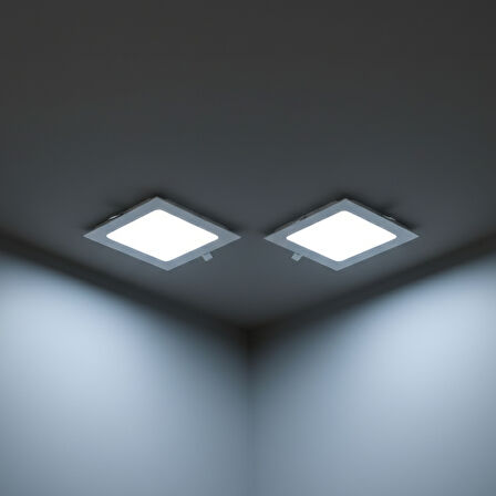 Kendal KDL412 Slim Kare LED Panel Spot Gömme 12W 1020 Lümen -Beyaz-6500K