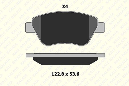 Fiat On Fren Balatası Fiat Bravo II Fiorıno Panda Stilo 05> Citroën Nemo 10> Peugeot Bipper 10> - Kale B 23982 178 34 Ans