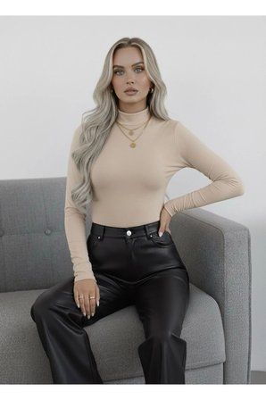 Kadın Balıkçı Yaka Uzun Kollu Body – Basic Düz Model 4'lü Paket