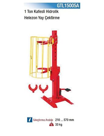 Gar Tool 1 Ton Hidrolik Helezon Yay Çektirme Kafes Korumalı GTL15005A