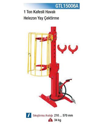 Gar Tool 1 Ton Havalı Helezon Yay Çektirme Kafes Korumalı GTL15006A