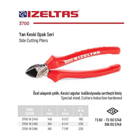 İzeltaş 160 mm Yan Keski Opak Seri 3700 16 2160