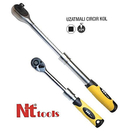 NT Tools 1/4" Uzatmalı Cırcır Kolu 165-200 mm. 72 Diş NC12C14