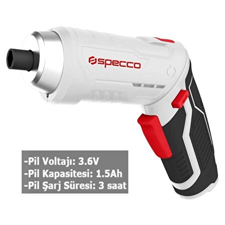 Specco 33 Parça Akülü Vidalama Şarjlı Tornavida Seti XSP3.6V-3011