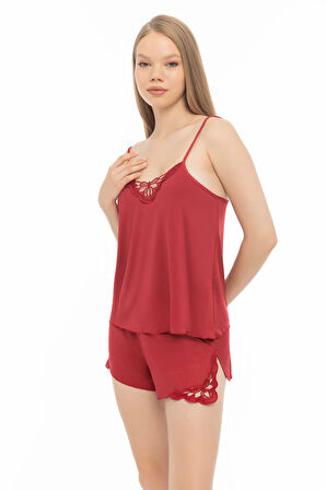 Mikro Penye Kumaş Şortlu Pijama Takımı