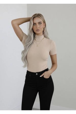 Kadın 4'lü Viskon Body Yarım Balıkçı Yaka Yarım Kol