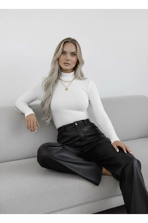 Kadın Balıkçı Yaka Uzun Kollu Body – Basic Düz Model 2'li Paket