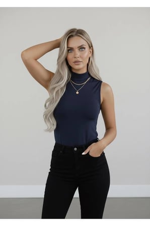 Kadın 6'lı Sıfır Kol Kolsuz Body Viskon Boğazlı Badi 6 Adet Balıkçı Yaka