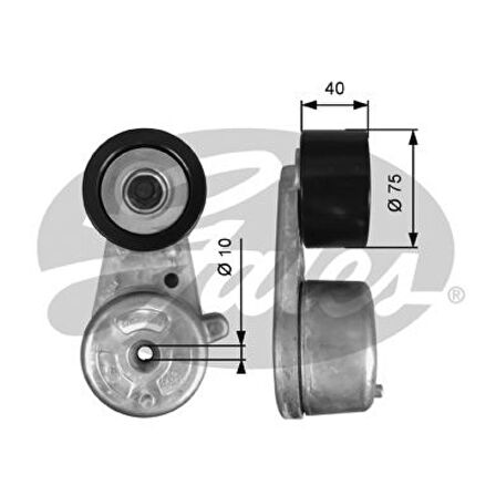Mercedes Truck Alternator V Kayıs Gergi Rulmanı Mercedes Actros 1833 L 1836 Ls 1840l 1840ls 2011 - Gates T38720