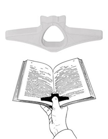 Kitap Okuma Yüzüğü Kedi Modelli - Beyaz