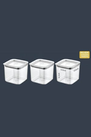 Sude Kare Saklama Kabı 3x700 ml