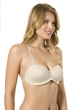 Kadın Siyah Balenli Micro Sırtı Şeffaf Destekli Sütyen 7042