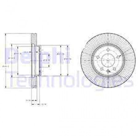 Chevrolet On Fren Diski Havalı Captıva Antara - Delphi Bg4092c