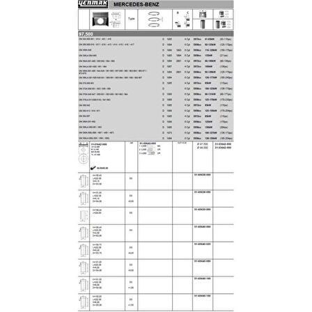 Mercedes Truck Piston Segman Mercedes Om 364 366 La Motor / 2517 2521 Std 97,5 MM - Yenmak 31-03642-000
