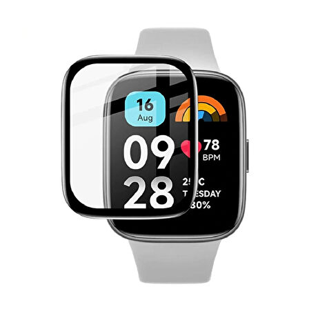 Xiaomi Uyumlu Redmi Watch 3 Active 1.83" Ekran Koruyucu 3D Kavisli Full Kaplama Pmma