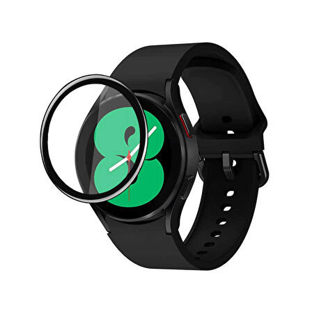 Samsung Uyumlu Galaxy Watch 4 44MM Ekran Koruyucu 3D Kavisli Full Kaplama Pmma Pet