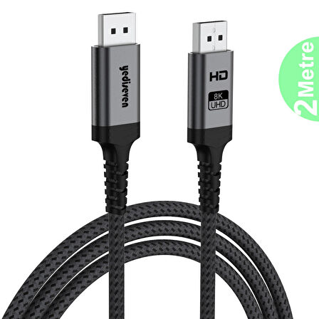 Displayport To Displayport Dp 1.4 8K@60Hz Görüntü Aktarma Kablosu 2 Metre