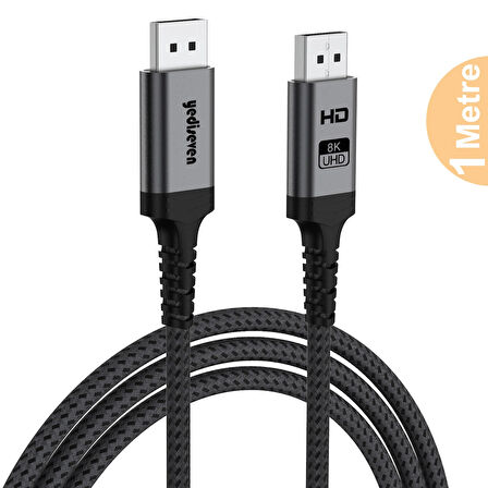 Displayport To Displayport Dp 1.4 8K@60Hz Görüntü Aktarma Kablosu 1 Metre