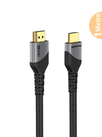 HDMI 2.1 Görüntü Aktarma Kablosu 240Hz Destekli PS5 Notebook 8K@60Hz UHD 48GBPS 1 Metre