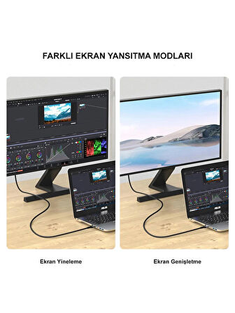 HDMI 2.1 Görüntü Aktarma Kablosu 240Hz Destekli PS5 Notebook 8K@60Hz UHD 48GBPS 3 Metre