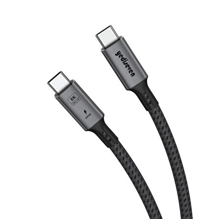 USB 4 To Type C 4.0 240WATT Macbook Pro Görüntü Aktarma Kablosu 8K@60Hz Thunderbolt Uyumlu 40GBPS 1 Metre