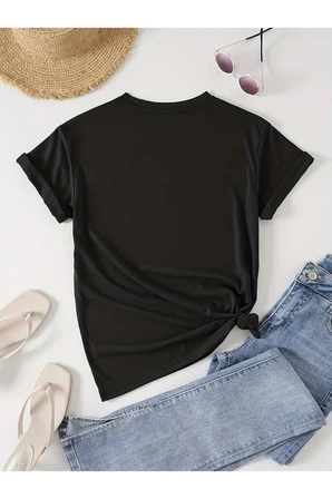 Unisex Desenli Kelebek Baskılı Tasarım Tshirt