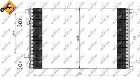 Renault Klima Radyatörü - Klima Radyatörü - Nrf 35449