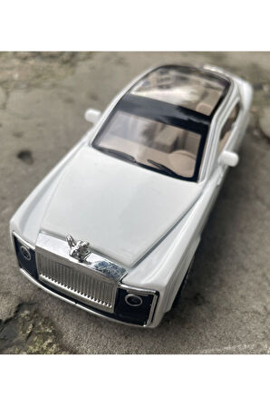 Rolls Royce Sweptail 1:36 Ölçek Sesli Ve Işıklı Metal Çek Bırak Oyuncak Araba - Beyaz