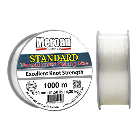 Mercan Standart 1000-800-600-500 m. Şeffaf Bobin Misina