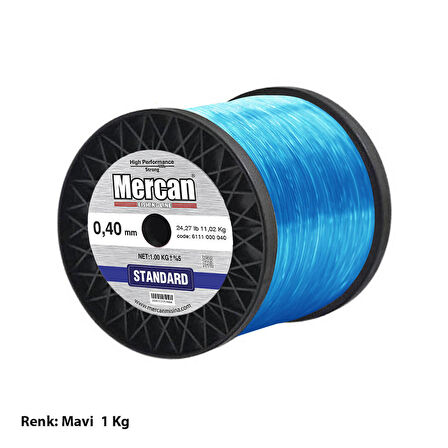 Mercan Standart Mavi 1 Kg Bobin Misina