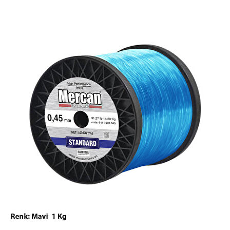 Mercan Standart Mavi 1 Kg Bobin Misina