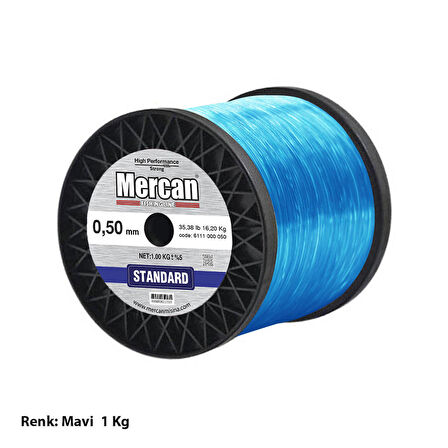 Mercan Standart Mavi 1 Kg Bobin Misina