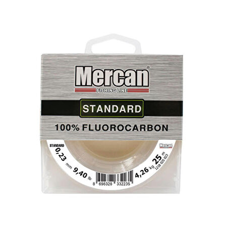 Mercan %100 Fluorocarbon Standart 25 m Makara Misina