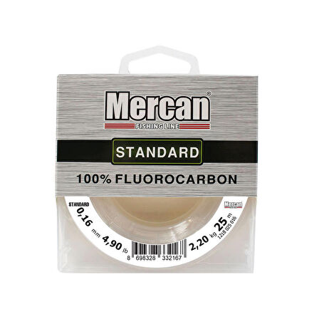 Mercan %100 Fluorocarbon Standart 25 m Makara Misina