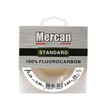 Mercan %100 Fluorocarbon Standart 25 m Makara Misina