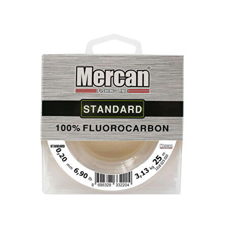 Mercan %100 Fluorocarbon Standart 25 m Makara Misina