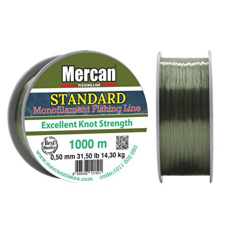 Mercan Standart 1000-800-600-500 m. Yeşil Bobin Misina