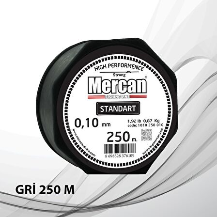 Mercan Standart Gri Renk Makara Misina 250 m-150 m