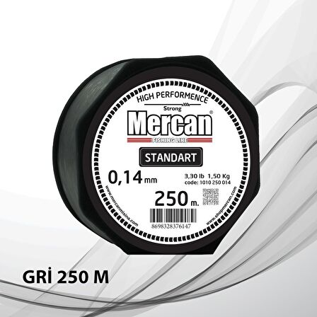 Mercan Standart Gri Renk Makara Misina 250 m-150 m