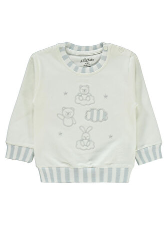 Aziz Bebe Erkek Bebek Takım 0-12 Ay Ekru