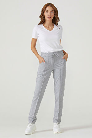 Kadın Cepli Eşofman Altı  - Gri