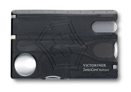 Victorinox Çakı VT 0.7240.T3 İsviçre Çakısı Swısscard Manikür Seti Şeffaf Siyah
