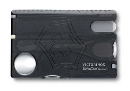 Victorinox Çakı VT 0.7240.T3 İsviçre Çakısı Swısscard Manikür Seti Şeffaf Siyah